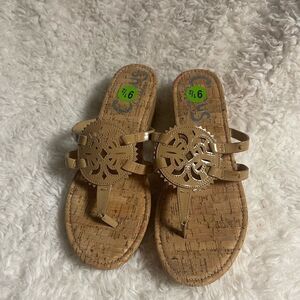 Circus by Sam Edelman Rocky Wedge Sandal Almond Size 9.5